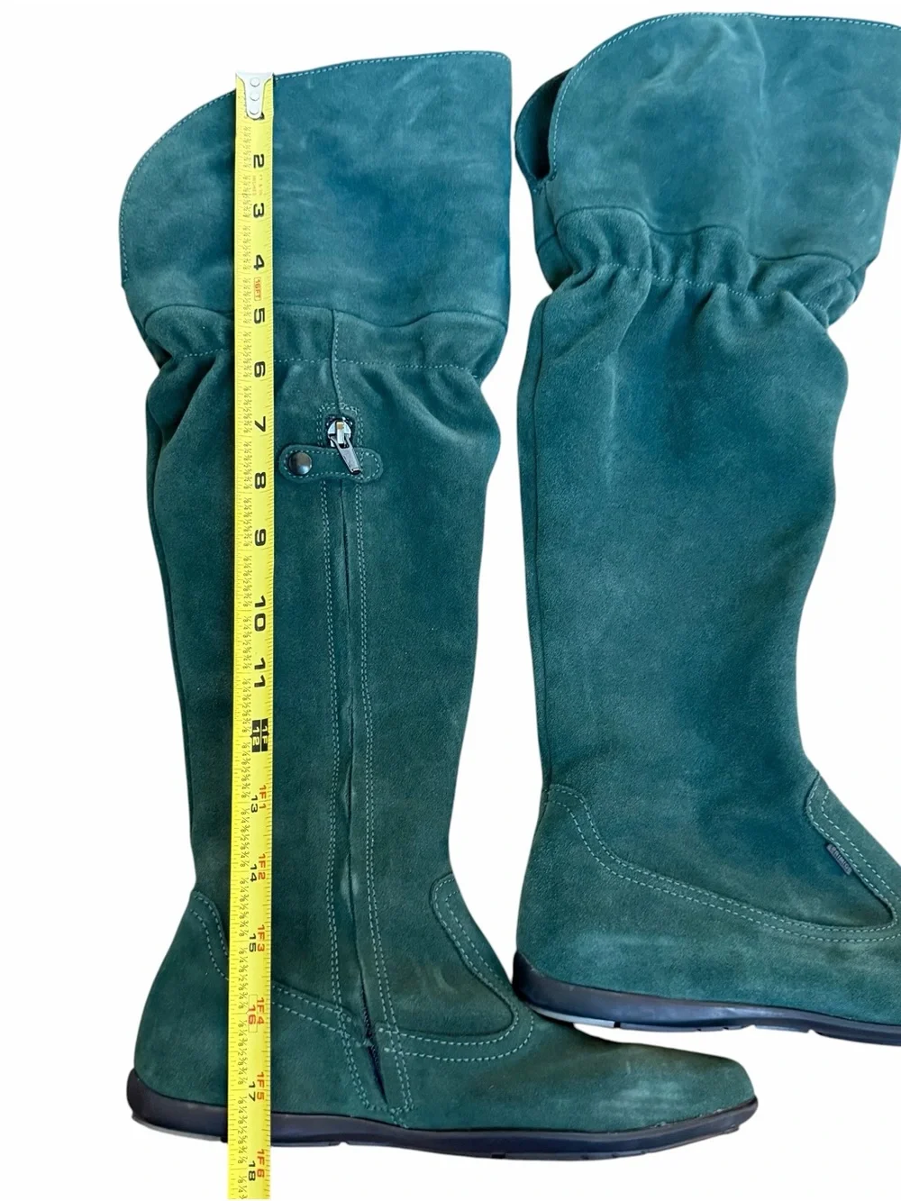 Primigi Emerald Green Suede Slouchy Over-the-Knee Boho Festive Girls Boots EU 35